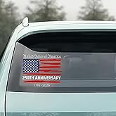 America 250th Anniversary Decal The Independence of USA Sticker 1776-2026 American Flag Decal, United States Patriotic Vinyl Bumper Sticker for Water Bottle Tumbler Helmet Car Windows (S-30x30cm)