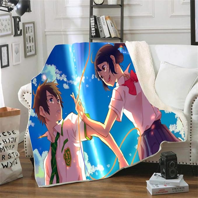 Zwyzspd Mantas para Cama Anime Su Nombre Manta De Cama De Impresión 3D