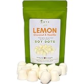 Lemon Coconut Vanilla Scented Wax Melt Soy DOTS-200+ Hours of Canadian-Made Aromatic Bliss-Eco Responsible Candle Rice Paper 