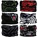 Multifunctional Stretchable Sport & Casual Headwear, Headband Scarf Bandanna Headwrap Mask Neckwarmer & More 12-in-1, 6PC.New Black Series
