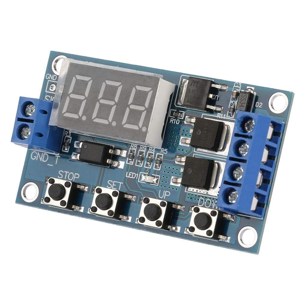 Keenso 12V-24V Pulse Cycle Delay Timer Switch Dual MOS Control Board Blue