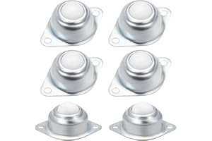 BLLREMIPSUR 6 PCS 5/8" Nylon Roller Ball Transfer Bearing Casters Units, 360° Universal Wheel, Table Conveyor Roller Ball for Transmission, Furniture, Wheelchair