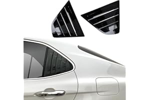 TKREENO for Toyota Camry 2018 2019 2020 2021 2022 2023 2024 Rear Side Window Louver Decorate Cover Rear Air Vent Window Louvers Blinds Covers Auto Accessories (Bright Black)
