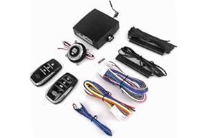 3T6B Passive Keyless Entry System for DC12V Universal Cars, PKE Engine Starter Push Button Vehicles Start/Stop Kit Safe Lock with 2 Smart Key