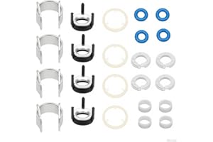 KALOEOU 4 Set Fuel Injector Seal Repair Kit 06H998907A Fit for A3 A4 A6 Q3 TT Beetle Golf Jetta Passat Tiguan 06J998907 06G998907