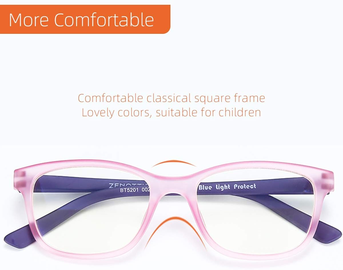 ZENOTTIC Kids Blue Light Blocking Glasses Anti Glare Lens Lightweight Frame Computer Eyeglasses For Boys And Girls - Image 5