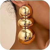 Chunky Gold Earrings Chunky Silver Earrings Big Earring for Women Statement Trendy Jewelry