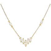 Frigotine Sparkly Rhinestone Pendant Necklace for Woman, Dainty Cubic Zirconia Crystal Adjustable Chain Choker Necklaces Prom Wedding Fashion Jewelry Birthday Gift