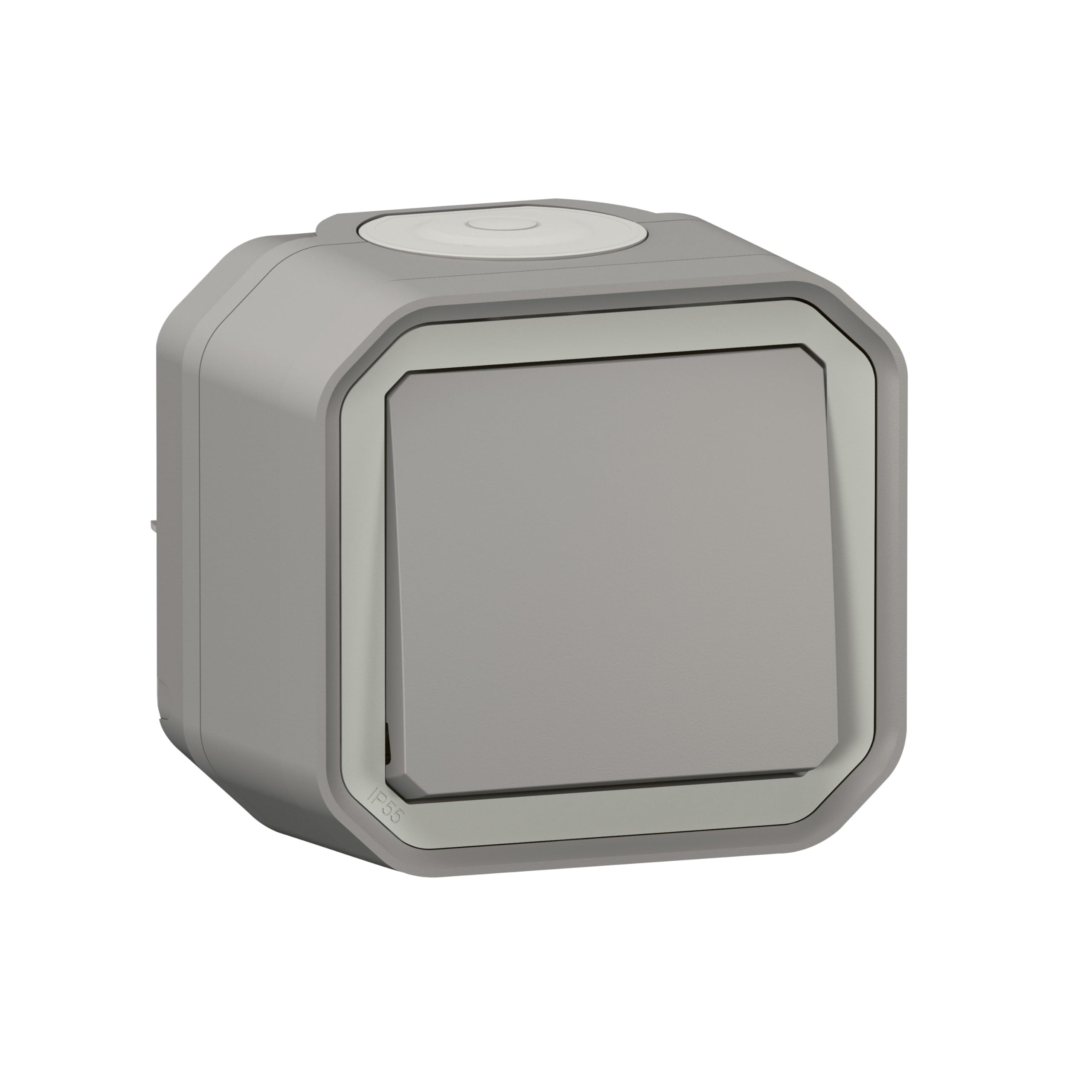 Plexo Waterproof Push Button Switch 10A IP55 IK08 Grey for Surface Mounting