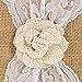 Rustic Wedding Guest Book Made of Burlap and Lace - Includes Burlap Pen Holder and Silver Pen - 120 Lined Pages for Guest Thoughts - Comes in Gift Box (White Flower)