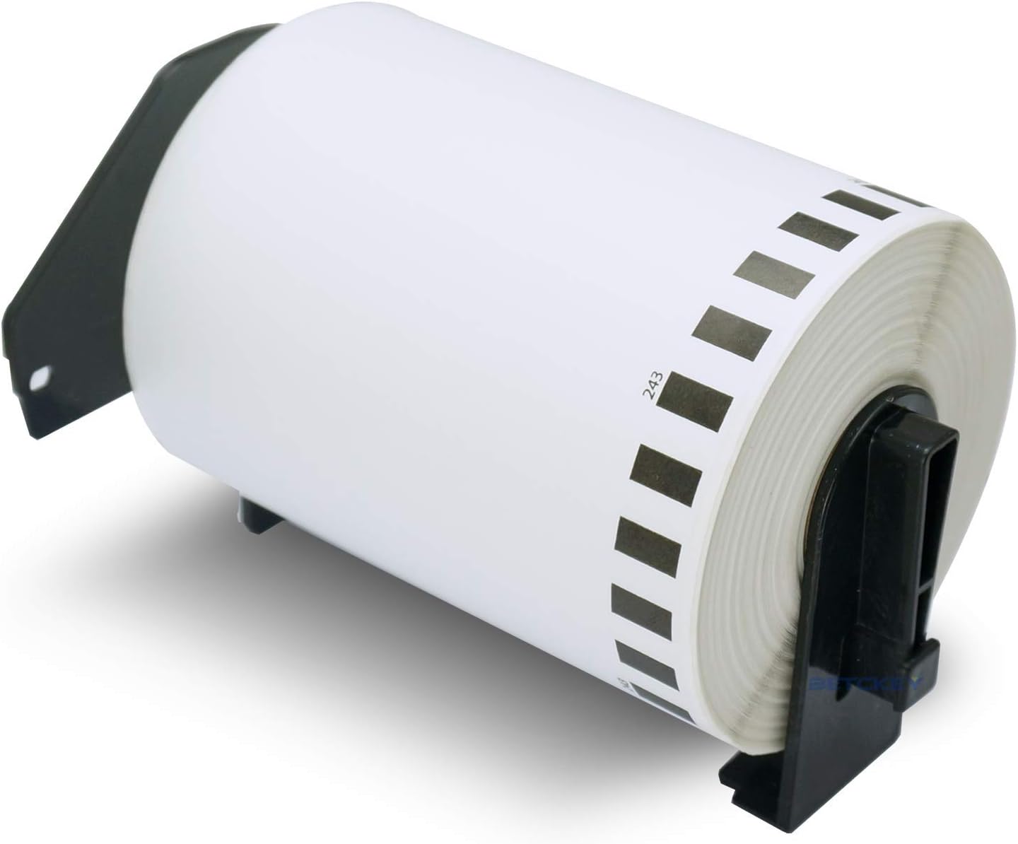 BETCKEY - Compatible DK-2243 Continuous 4" x 100' Replacement Labels, Compatible with Brother QL Label Printers [6 Rolls with Refillable Cartridge Frame] : Office Products