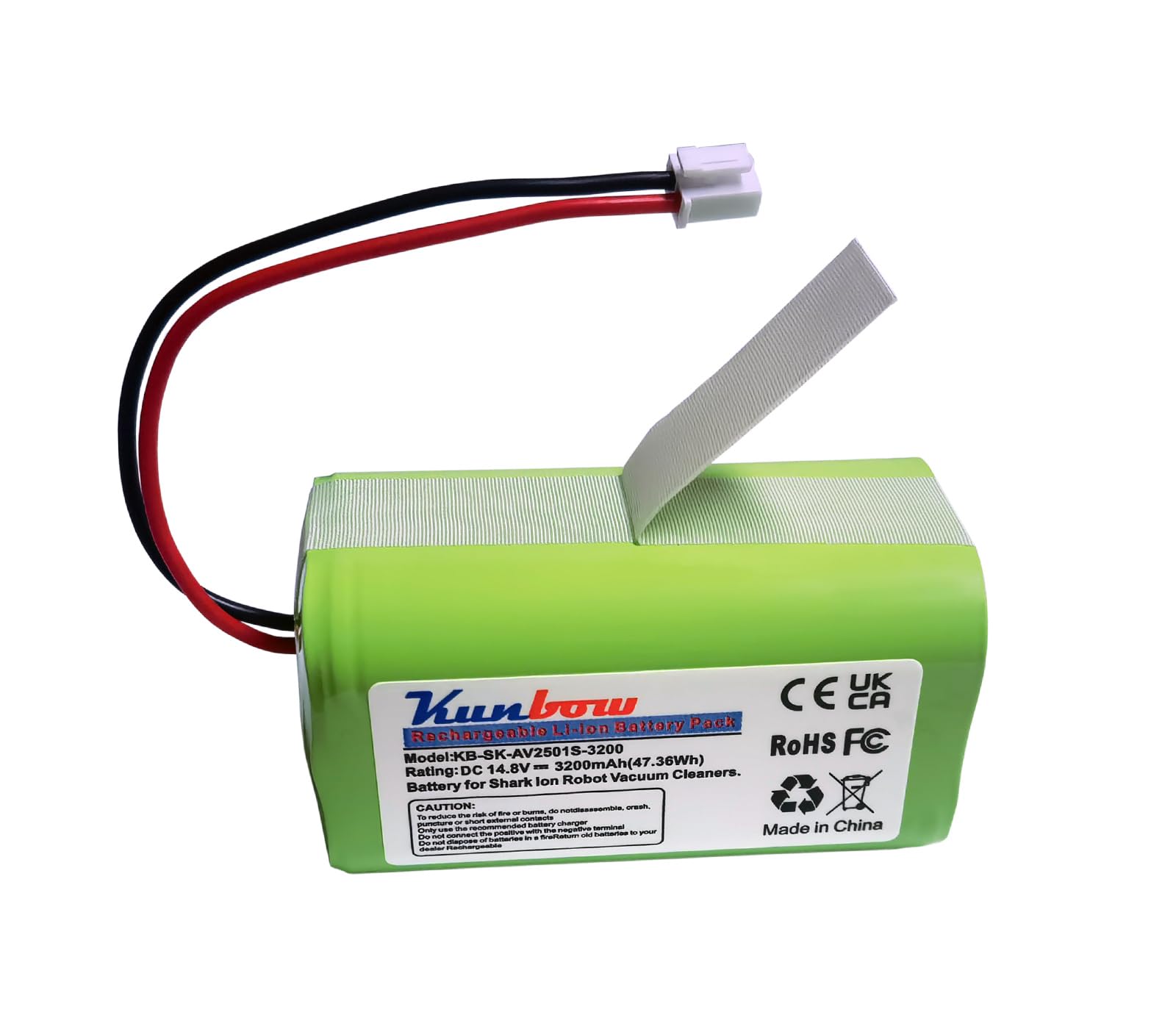 Photo 1 of 3200mAh Replacement Shark RVBAT850 Battery for Shark Ion R75, R85, RV850, S87, AV752, AV751, RV761, RV851WV, RV871, RV1000S, RV1100VL, RV101AE, Shark AI Robot PRO RV2001WD, AV2501S vacuum cleaners.