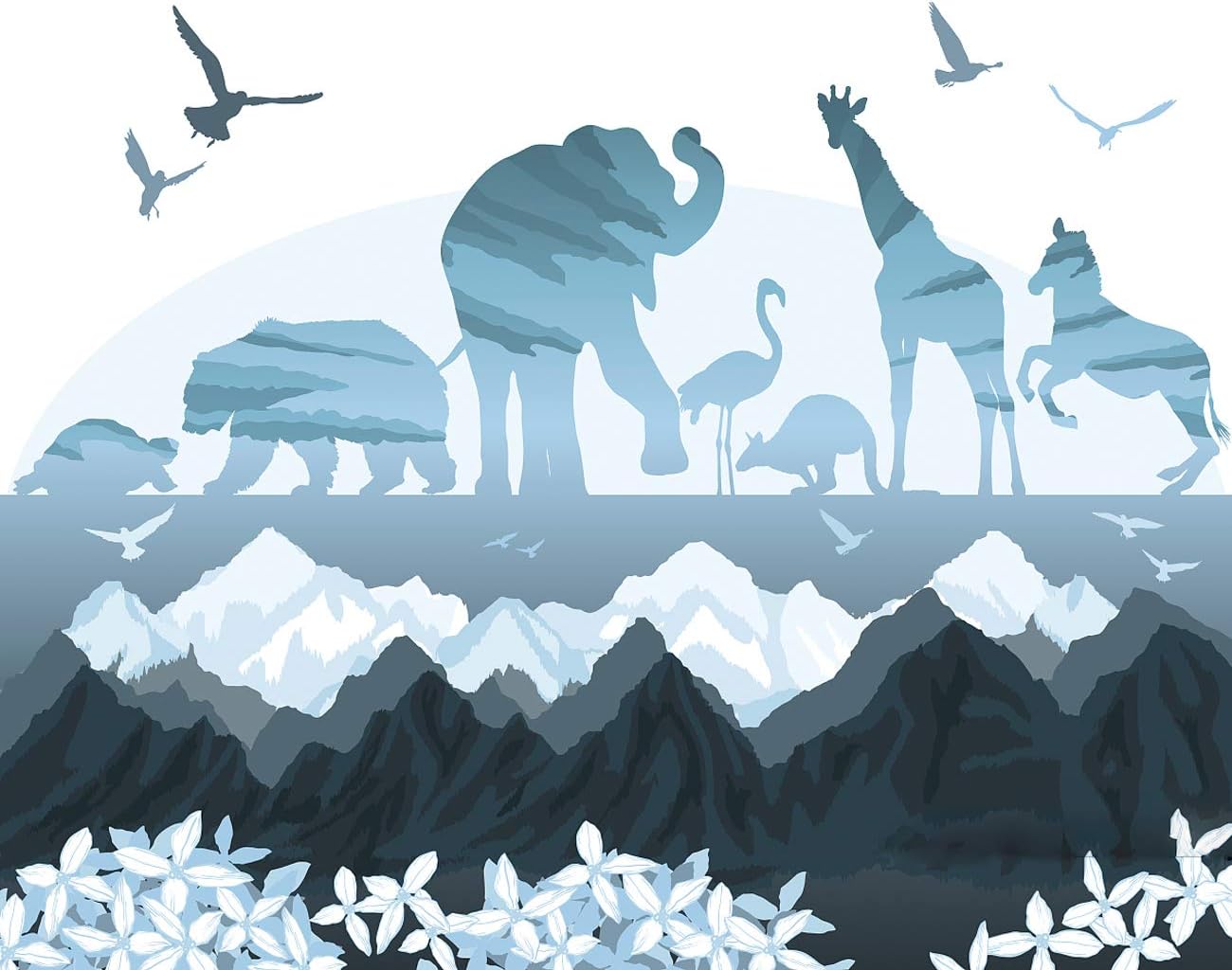 12 Pieces Forest Animals Stencil Template - Reusable DIY Drawing Walls and Crafts for Kids Painting(5.9" x5.9")