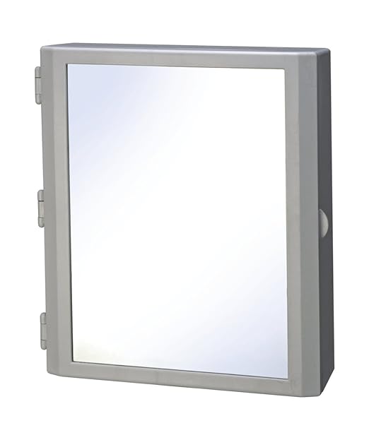 Orril Plastic Bathroom Mirror (44 x 52 x 12 cm , White