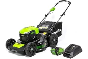Greenworks 40V 20-Inch Cordless Lawn Mower, 4Ah Battery and Charger Included LMF421