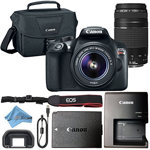 Canon EOS Rebel T6 18MP Digital SLR Camera Retail Packaging Bundle (18-55mm & 75-300mm Premium Bundle) Canon EOS Rebel T6 18MP Digital SLR Camera Retail Packaging Bundle (18-55mm & 75-300mm Premium Bundle)
