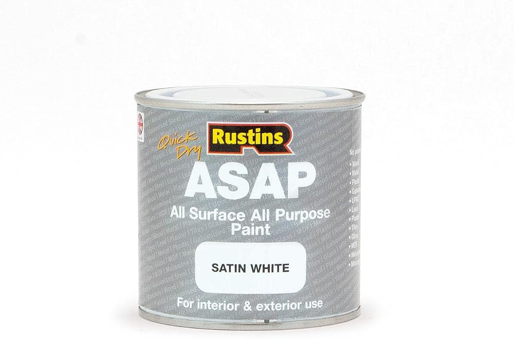 Rustins ASAP Paint White 250ml – Quick-Drying, Low Odor Indoor Use