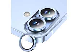 Wumigoo Camera Lens Protector for iPhone 17/16/16 Plus,Tempered Glass Metal Individual Camera Cover Screen[Anti-drop] Case Friendly- Mist Blue