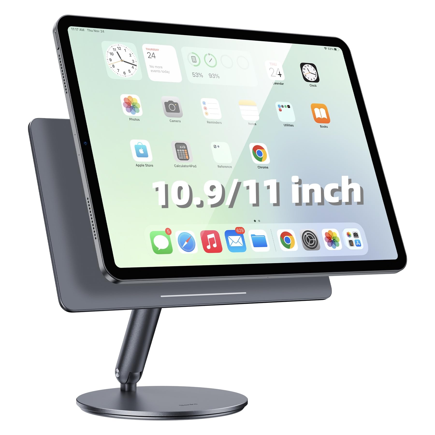 Photo 1 of BENKS Magnetic iPad Stand, Infinity Pro 360° Rotating iPad Mount, Foldable Portable Tablet Holder, Adjustable Rotating Table Stand for Apple iPad Pro 11" 1st/2nd/3rd/4th Gens, iPad Air 11" 6th/5th/4th