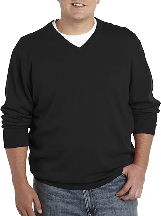 Rochester By Dxl Big And Tall Cotton Cashmere V Neck Sweater At Amazon Men S Clothing Store