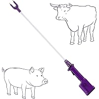 RANCH CHOICE Purple Rechargeable Livestock Prod Waterproof Cattle prod with Flexible Shaft
