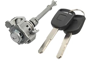 A ABSOPRO Driver Side Door Lock Cylinder Set Kit with 2 Keys 72185-T0A-A01 for Honda CRV 2012-2016
