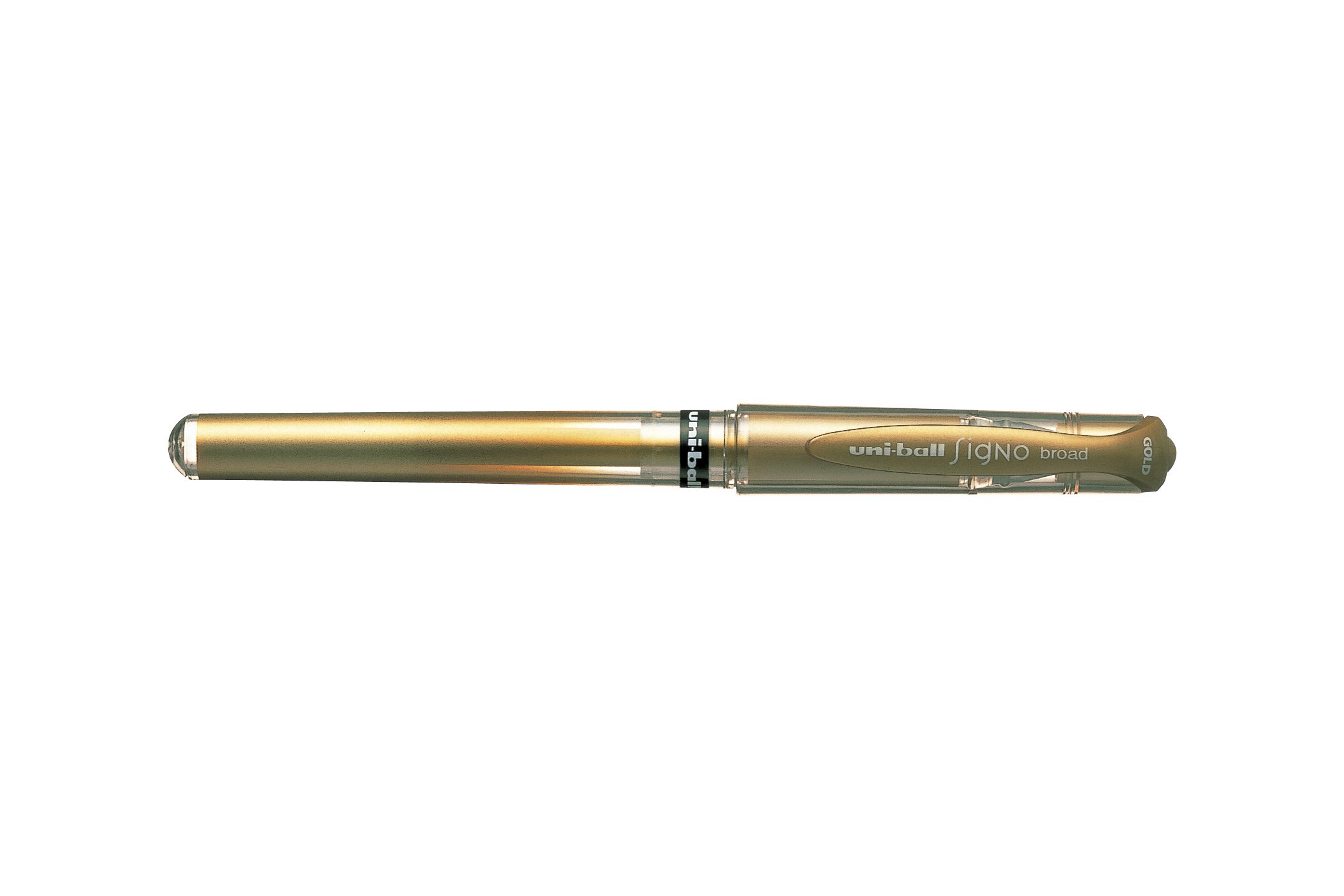 uni-ball Signo Broad Metallic UM-153 Pen - Gold, Pack of 12