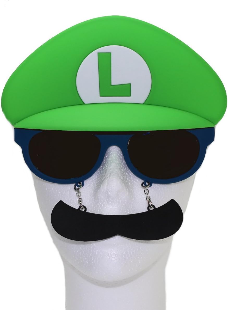 Amazon スーパーマリオ 100 Uvカット ひげ付きサングラス ルイージ 並行輸入品 アニメ 萌えグッズ 通販