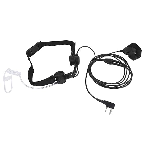 Tactical Navy Seal Throat Mic Bone Conduction Nylon Fiber Braided ...