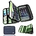 BUBM Universal Cable Organizer Electronics Accessories Case Various USB, Phone, Charge, Cable organizer Travel Organizer (Double Layer Dark Blue)