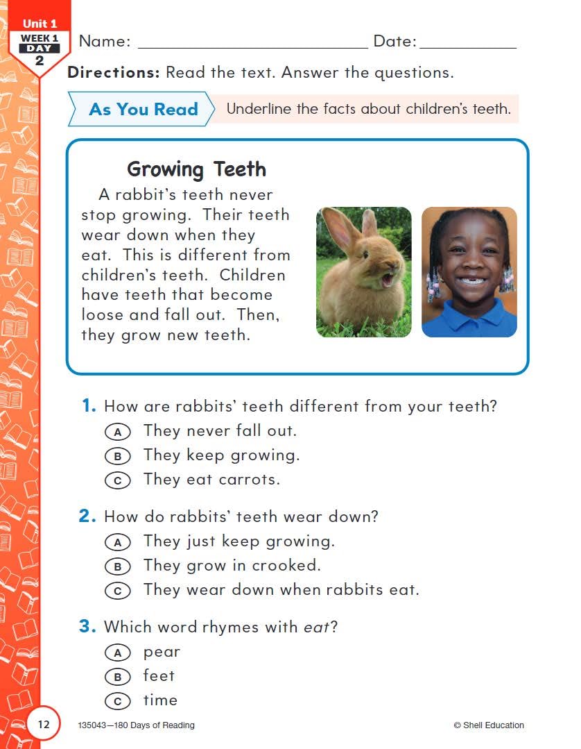 180 Days™: Reading for 1st Grade 2nd Edition Practice Workbook for Classroom and Home, Cool and Fun Practice Created by Teachers (180 Days of Practice) 180 Days™: Reading for 1st Grade 2nd Edition Practice Workbook for Classroom and Home, Cool and Fun Practice Created by Teachers (180 Days of Practice) Perfect Paperback Kindle