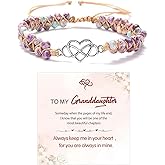 BTZY for My Granddaughter “You are Always in Mine Beads“ Bracelet, Natural Emperor Jasper Stone Beaded Wrap Bracelet Duoble Layer for Mind Peace,Bracelet for Granddaughter