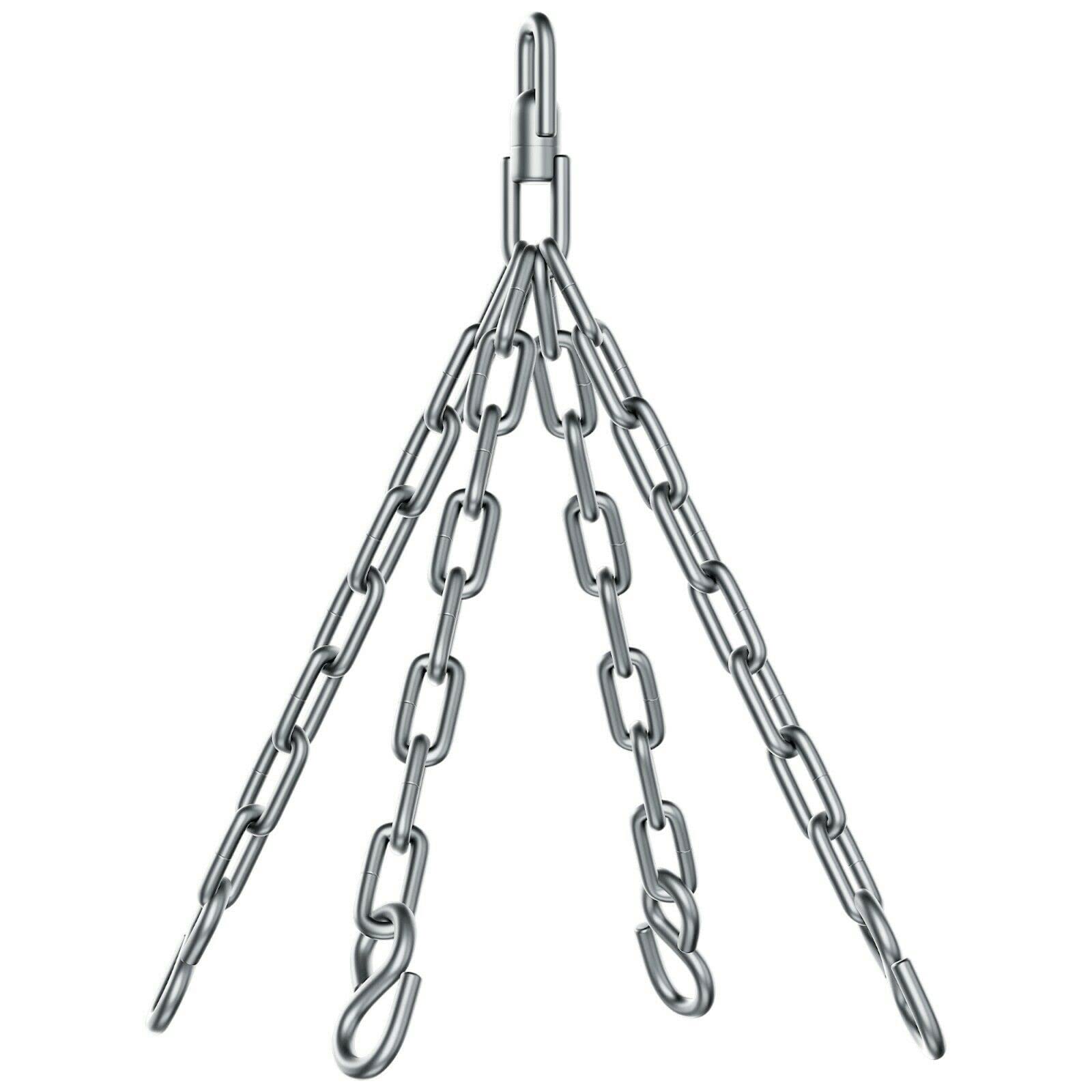 Punch Bag Chain by Athletics Gear – Boxing Bag Hanger Chain, Heavy Duty Stainless Steel, 48cm length, 4 Hook, 360 Degree Rotation Swivel, Hold up to 150Kg weight