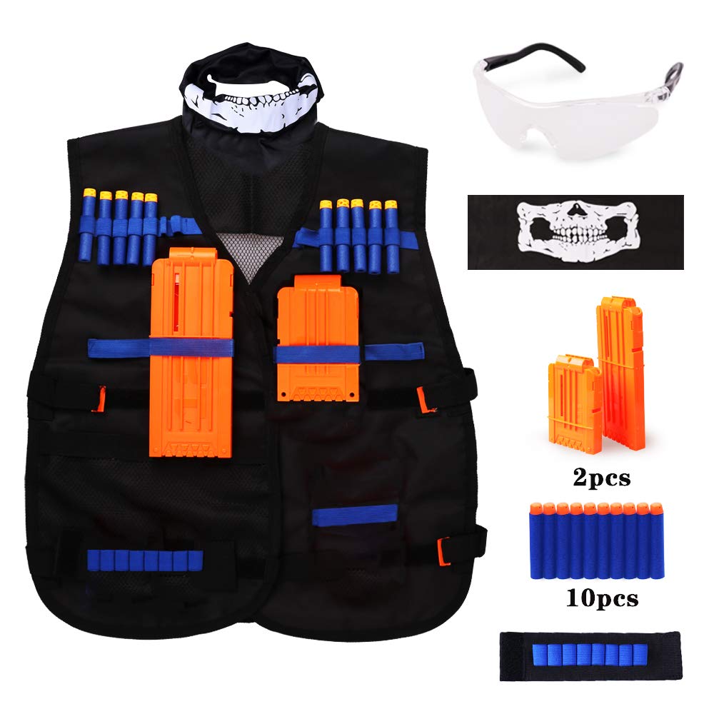 Kids Tactical Vest Kit for Nerf Guns, Rolytoy NStrike Elite Series