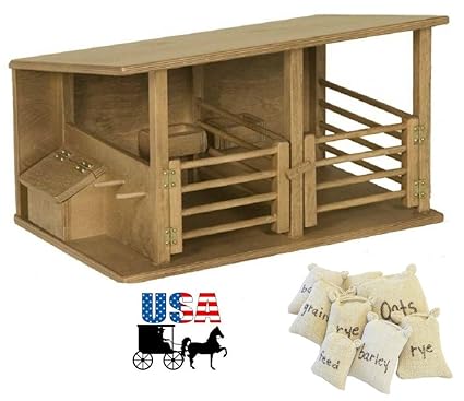Buy Toy Horse Run In Stable Barn Equestrian Wood Play Set Usa