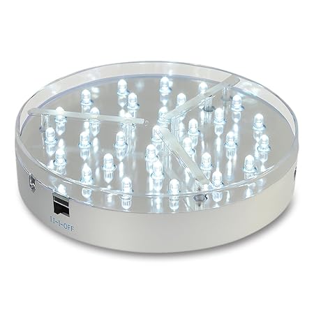 Kitosun 6inch Under Vase Led Light Base 31pcs Led Lights 3aa