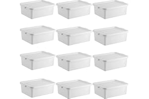 ZEDFIRE 12-Pack Polypropylene Bus Tub with Cover, Durable Bus Box for Professional Food Service Use, Plastic Restaurant Tub, Commercial Tote Box for Food Service or Transporting, (20" x 15" x 7"), White