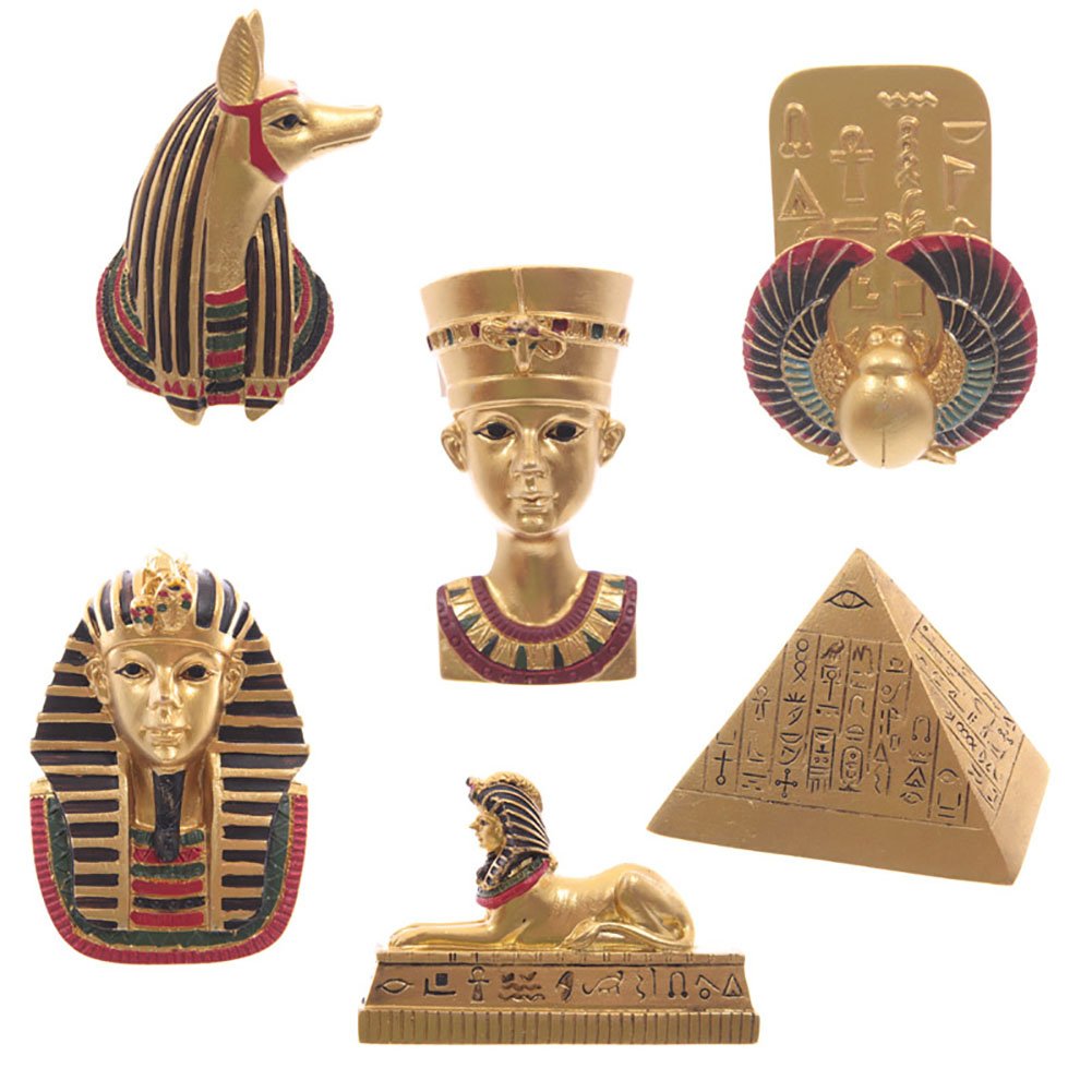 Puckator Egyptian Magnets - Cute Funny Fridge White Board Coloured Powerful Strong Magnets - Magnetic Pins - Locker Accessories - Souvenir - Office Supplies