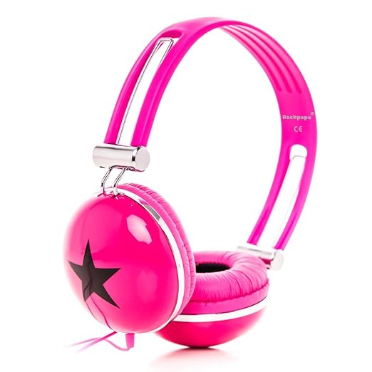 title=RockPapa OV820S DJ Cuffie per Bambini / Adulti, Regolabile, Over-Ear per