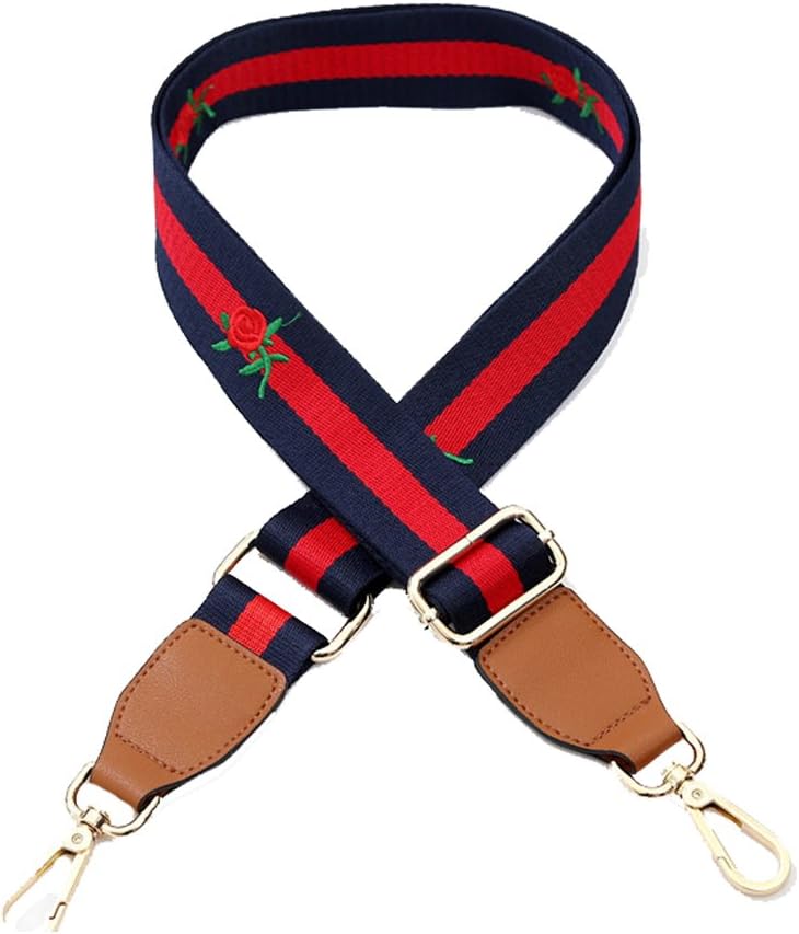 Umily 80cm-130cm Length Shoulder Strap Adjustable Shoulder Bag Strap DIY Flower Rivet Handle Crossbody Bag Strap Replacement