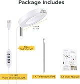 Mcbazel Plant Growing Light 48 LEDs Full Spectrum 10 Dimmable 180° Rotatable view 9