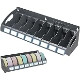 UNITEDPOWER Sanding Discs Holder, 8 Slots Wall Mount Metal Sandpaper Storage Rack for Workshop, Shed, Garage Classified Organization, Fit Most of Sandpaper