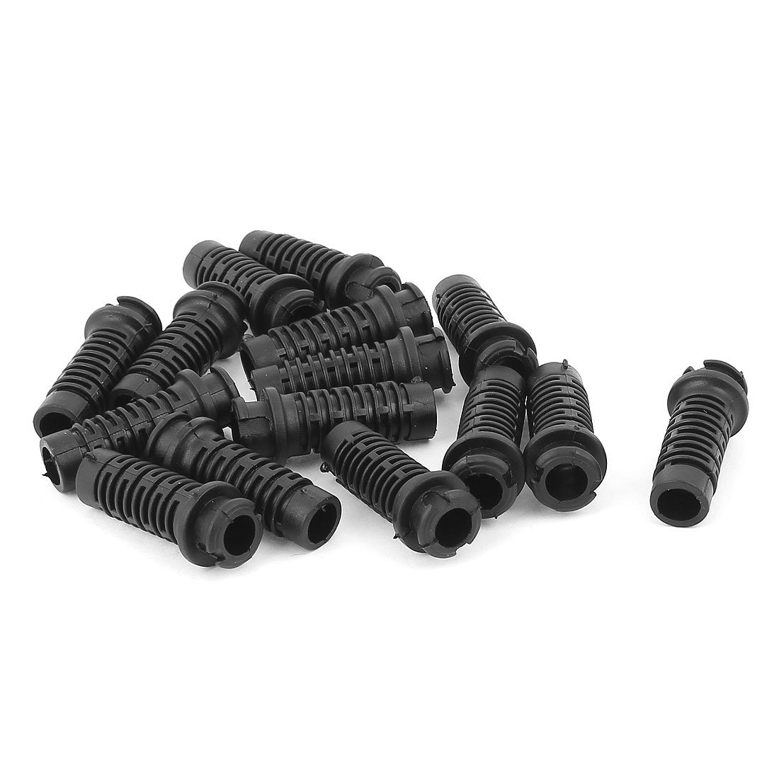 Sourcingmap Rubber Strain Relief Cord Boot Protector Cable Sleeve 38x12x8mm 15pcs