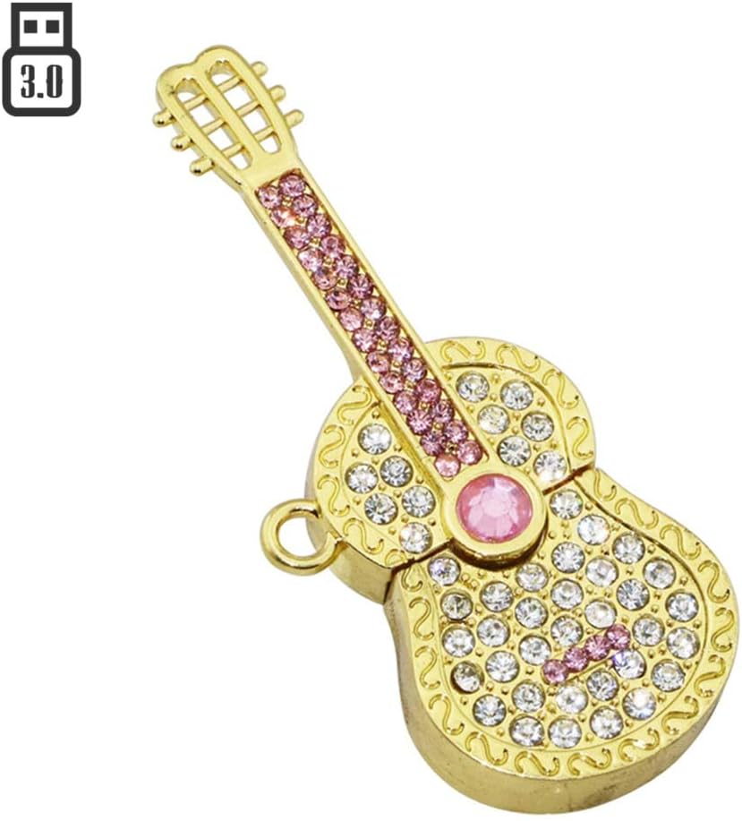 16GB Metal Guitar Model 3.0 USB Flash Drive Pen Drive Data Storage Thumb Drive Memory Stick USB Drive USB Stick USB 3.0 Flash Drive PenDrive U Disk Flash Memory Flash Disk - Gold