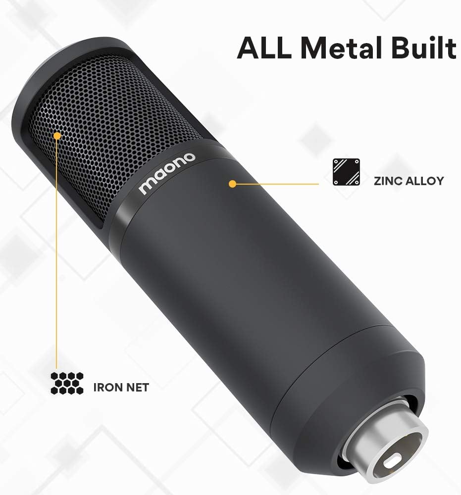 XLR Condenser Microphone Kit MAONO AU-PM320S Professional Cardioid Vocal Studio Recording Mic for Streaming, Voice Over, Project, Home-Studio: Home Audio & Theater
