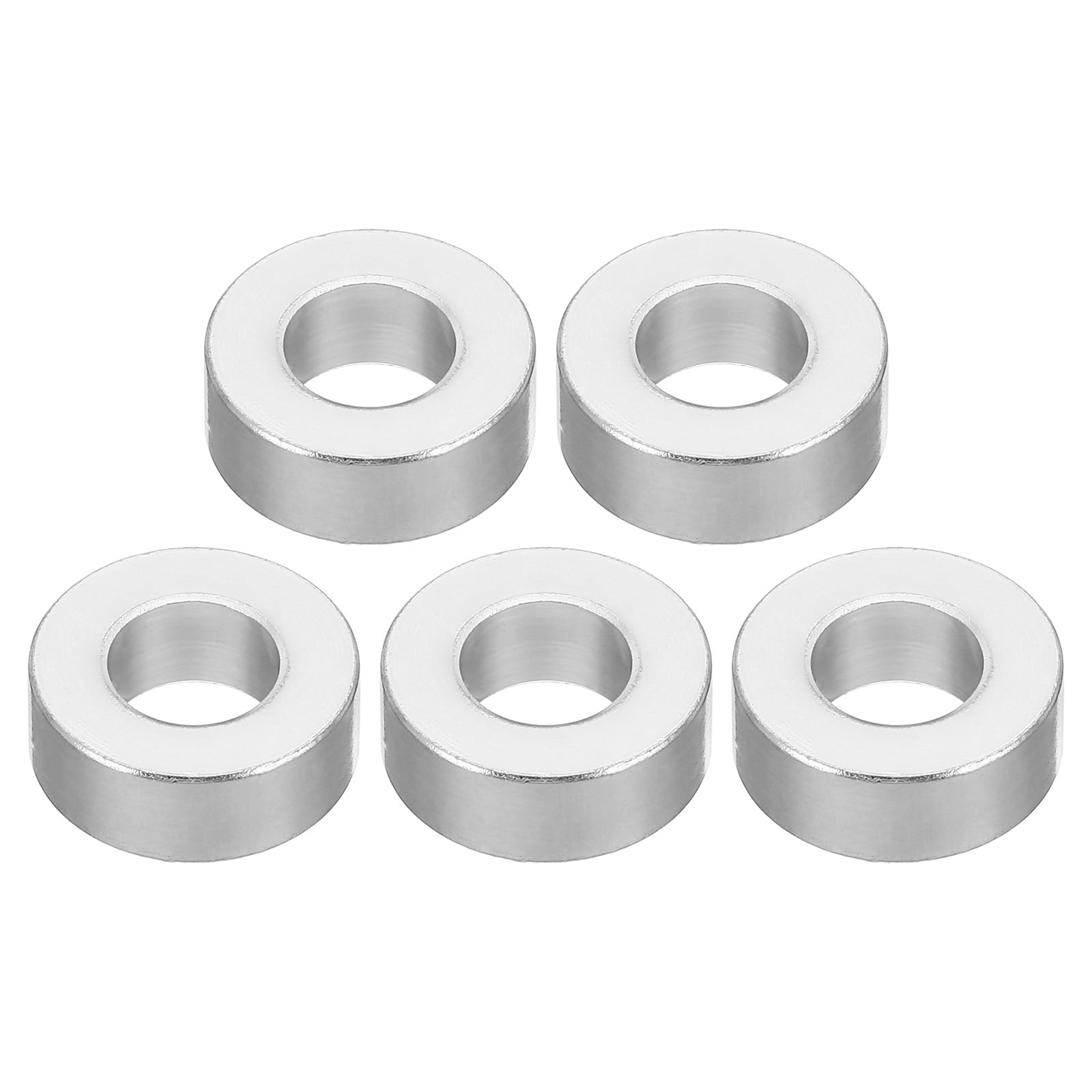 PATIKIL M8 Aluminum Spacers, 5Pcs Metal Spacer Aluminum Round 8.2mm ID x 16mm OD x 6mm L Thickness Aluminum Spacer Screw Standoff for 5/16" or M8 Screw Bolts