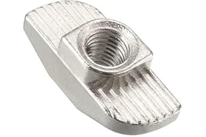 DGZ STORE 50Pcs 4040 Series M5 T Nuts, T Slot Nut Hammer Head Fastener Nut, Nickel Plated Carbon Steel Nut for Aluminum Profile(4040 Series M5)