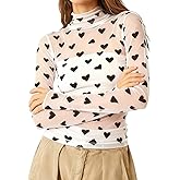 Women Sheer Heart Shirt Long Sleeve Mesh Undershirt Crewneck See Through Floral Lace Top Going Out Valentine Blouse