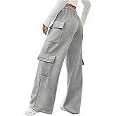 RoseSeek Women's Wide Leg Sweatpants Drawstring Waist Baggy Cargo Pants Casual Trousers with Pockets