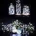 CYLAPEX 2 Set Fairy Lights Battery Operated Christmas Lights, 8 Modes Remote Control Twinkle Lights with Timer 16ft 50LED Fairy String Lights Silver Wire Firefly Lights for Bedroom Garden Cool White